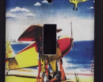 Sea Plane single switch plate cover - free shipping - 1001TRP