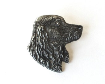 Dog Profile Pin Brooch Pendant