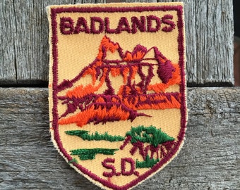 Badlands South Dakota Vintage Souvenir Travel Patch from Voyager