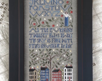 DRAWN THREAD Stars counted cross stitch patterns OPTIONAL embellishments at thecottageneedle.com sampler 4th of July patriot