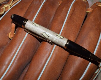 Baseball Pen with wood inlay of baseballs