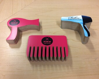 150, Salon Die cut Business Cards, Unique Business Cards, Comb, Blow Dryer, Hair Dryer Business cards, hairdresser, Hair Stylist Cards