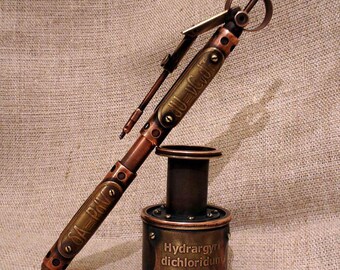 Ballpoint pen steampunk "Pen scientist and inventor of the steam era".