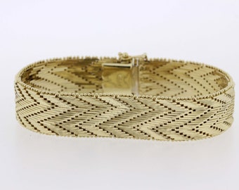 14K Yellow Gold Zig-Zag Linked bracelet