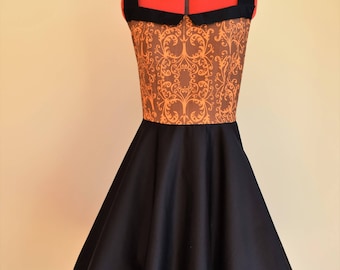 Vintage Inspired Dress / Rockabilly Dress / Swing Dress / Circle Dress / Pinup Dress