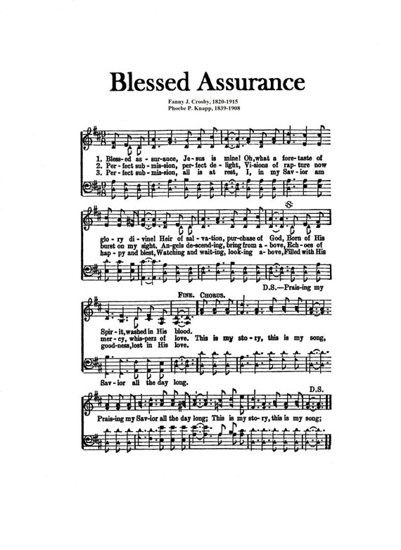 Blessed Assurance Fanny Crosby Hymn Digital Sheet Music