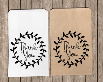 Thank you Wedding Treat/Favor/Reception/Goodie/Candy Bags