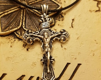 Crucifix Cross Necklace, Jesus Pendant