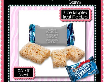 Rice Krispies Wrapper 2 Mockup Preview Template - Instant Download PSD and PNG Formats (Temp760) Digital Collage Sheet Template