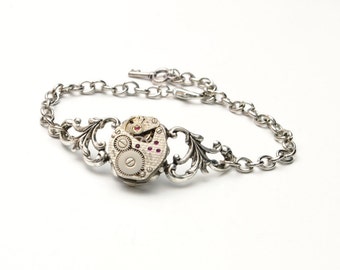 GORGEOUS Steampunk Bracelet Steampunk WEDDING Jewelry Silver Bracelet Steam Punk Wedding Steam Punk Jewelry By Victorian Curiosities