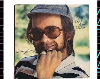 Elton John - Rock of the Westies LP Record, 1975 Vintage Vinyl Record Album, pop rock