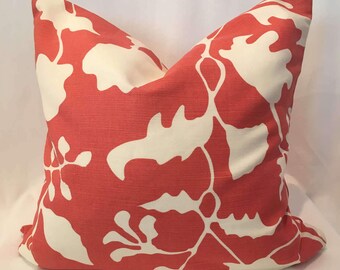 22" Quadrille Fabrics, Alan Campbell, Potalla Background, New Shrimp on Tint