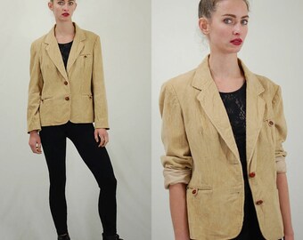 Vintage Jacket / Vintage 70s Blazer / 70s Jacket / Corduroy Jacket / Corduroy Blazer / Preppy Jacket / Boho Blazer / Jacket / Small Medium