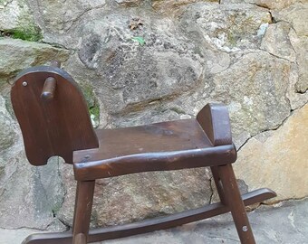 Vintage Rocking Horse- Wooden Children's Toys- Rustic Home Decor- Kid's Playroom- Hedstrom Co.- Nursery Decorations- Ride Ons- Toddler Gift.