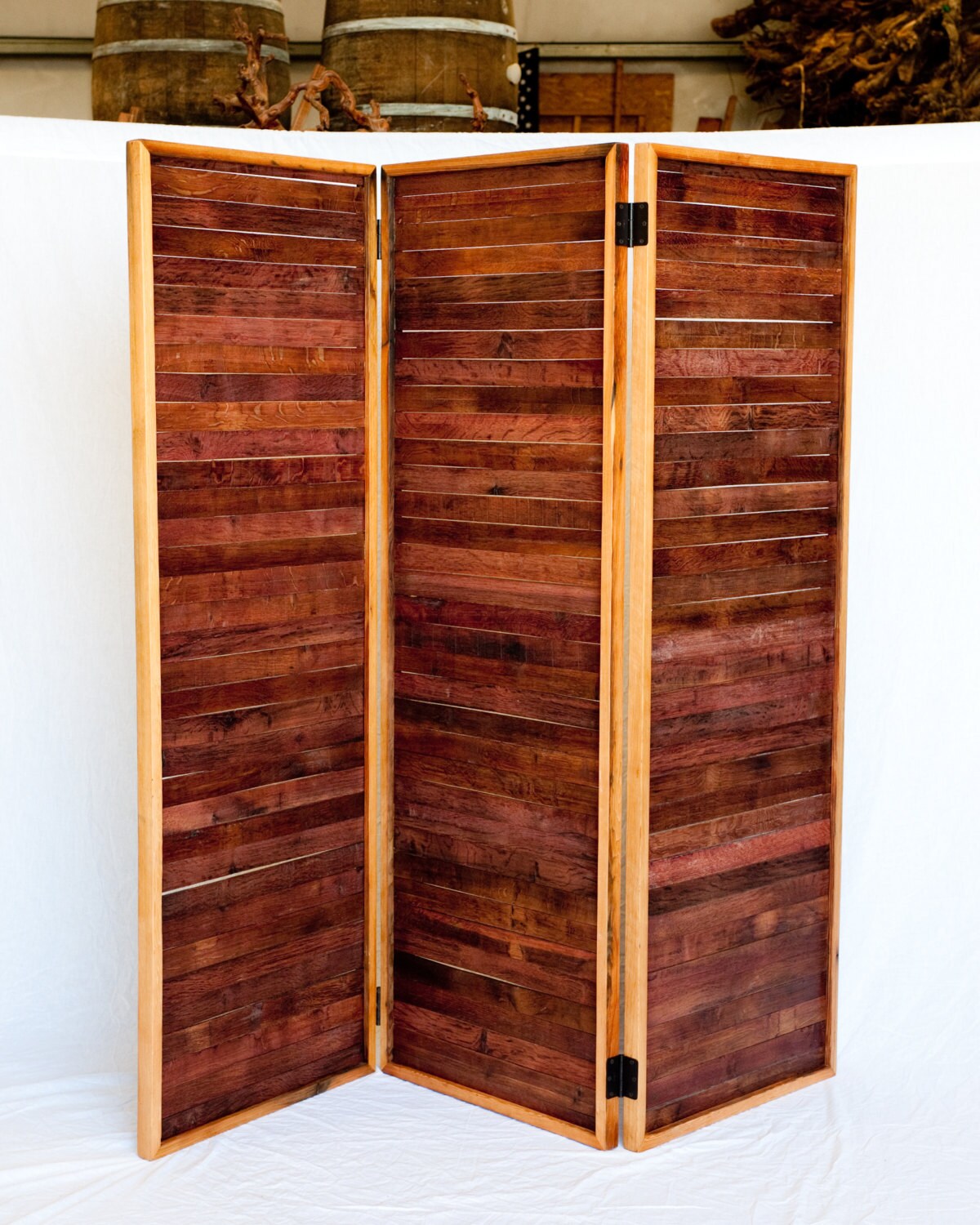 Wine Barrel Room Divider / Screens made from reclaimed wine