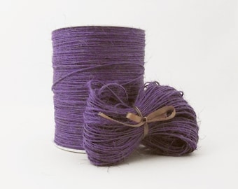 Jute twine cord. Purple. 10 or 50 metres
