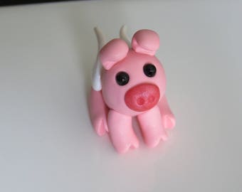 Pandora the polymer clay winged pig