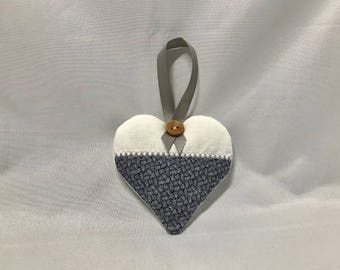 Hanging Heart Lavender Sachet Bag embroidered