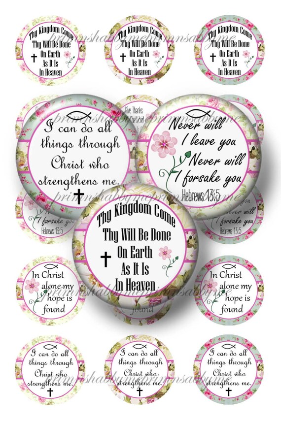 CHRISTIAN JESUS Bible Verses Bottle Cap Images Digital