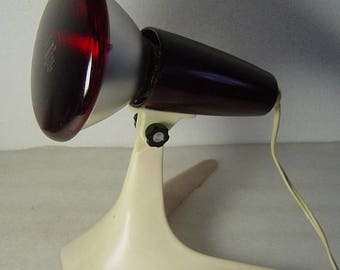 vtg 40s/50s German adjustable bakelite and plastic desk lamp heating lamp