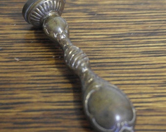 antique brass wax letter seal letter m or w