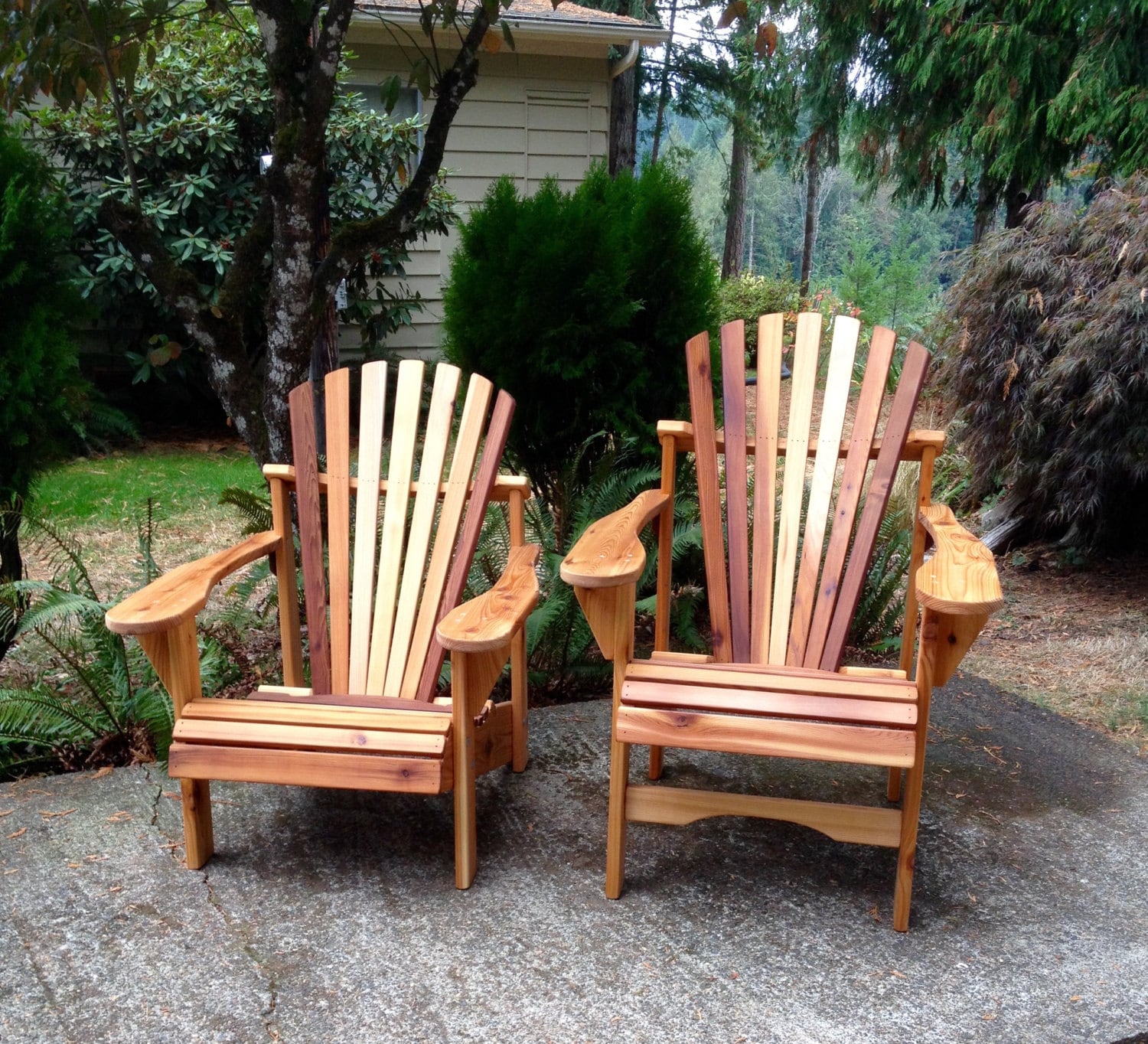 high rise cedar adirondack chair