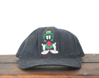 Vintage 90's Hat Cap Marvin The Martian Alien Looney Tunes Cartoon Snapback Hat Baseball Cap