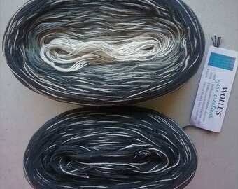 Kit -- SALT & PEPPER Medley -- Sport Weight -- Color Changing Cotton yarn (150 gr /480 yards)
