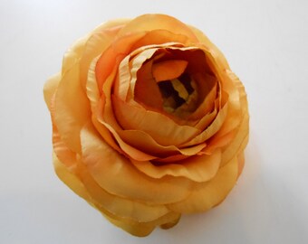 Gold Silk Ranunculus / Crafting Flowers / Artifcial Silk Flowers / Diy Hair Flower / Wedding Flower / Silk Gold Flowers / Floral Supply