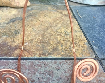 Large hammered copper stand