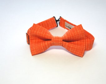 Bow Tie - Orange w/ Dark Orange Lines Bowtie