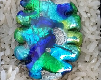 Funky handmade lampwork glass focal bead