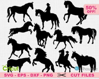 Horse silhouette svg, Horse svg, Silhouette svg, Cowboy svg, Horse cricut, Horse silhouette cricut, Silhouette cricut, Cowboy cricut