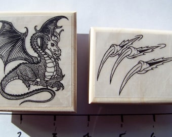 Dragon rubber stamp | Etsy