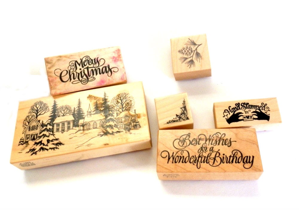 PSX Rubber Stamp Lot, Destash lot of 6 Different PSX Stamps