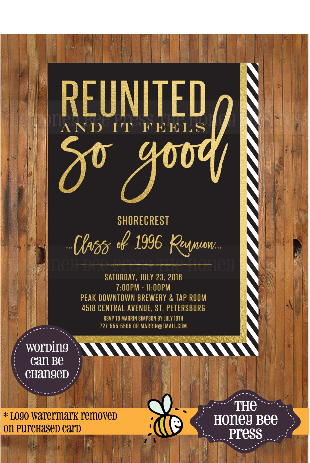 High School Reunion Invitation Reunited and it feels so good