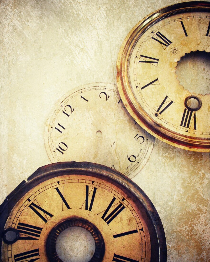 steampunk clock photography clock faces home decor 10x8 print