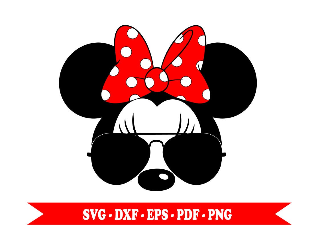 Download Minnie mouse aviator with svg glasses Minnie mouse head