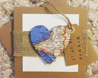 Wedding Card with personalised map