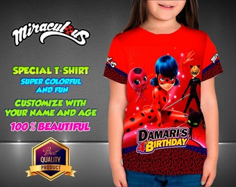 MIRACULOUS LADYBUG Birthday Shirt, Custom Shirt, Personalized MIRACULOUS Shirt, family shirts, Birthday t-shirts Disney Family Ladybug