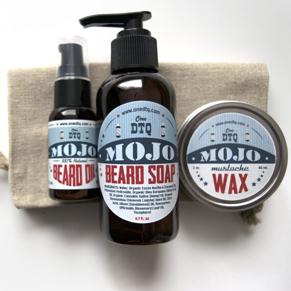 MOJO Beard and Mustache Care Gift Set beard wash beard