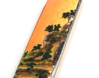 Desert Scene Wooden Pendant