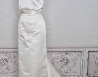 Simple bridal top Basic minimalist cami top Bridal wedding separates top Silk camisole top Spaghetti straps silk tank top Off white summer