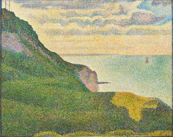 Georges Seurat : "Seascape at Port-en-Bessin, Normandy" (1888) - Giclee Fine Art Print