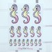 0352 Seahorse pastel mini icons sheet beautiful sea beach horse holiday ocean fish reminders trackers banners for Erin Condren & others