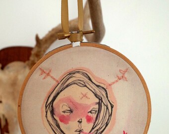 Callistemon, an embroidered drawing