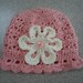 Crocheted Baby Girl Hat in Peach