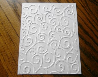 DIVINE SWIRLS Embossed Card Stock Panels Perfect for Scrapbooking and Card Making - Set of 12