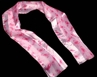 Pink Breast Cancer Awareness Silky Scarf