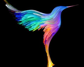 Bird Stained Glass Abstract Mosaic Science Postcard Poster Art Print Q62